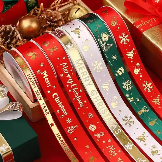 🎄5M Christmas Printed Ribbon – Add Magic to Every Gift & Holiday Creation🎁