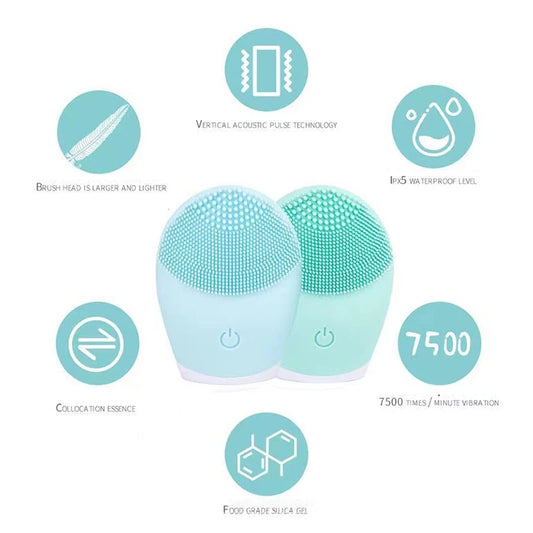 Electric Silicone Facial Cleansing Brush