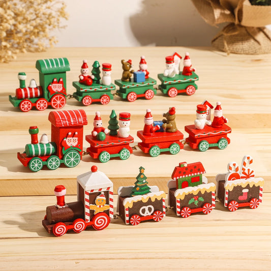 🚂Christmas Train Decoration – Plastic or Wooden Style (Choose Your Perfect Holiday Look!)