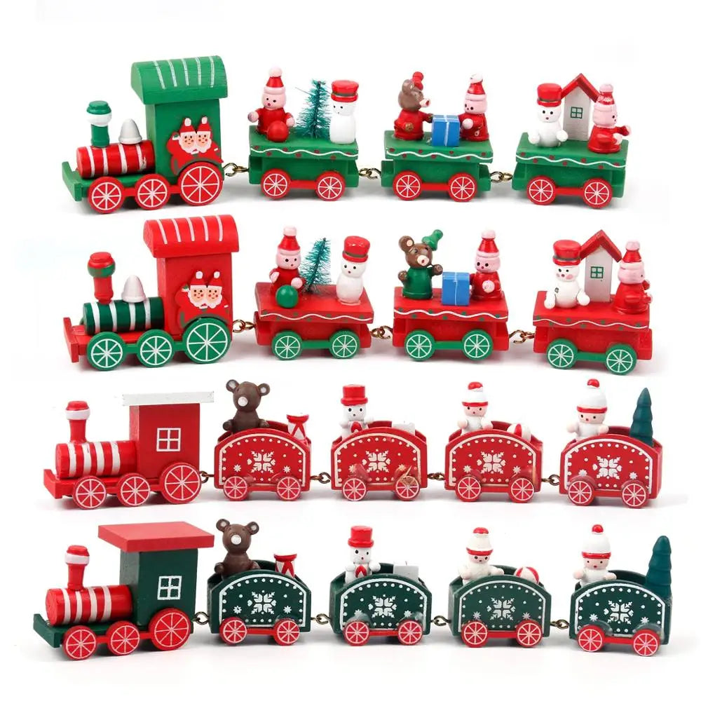 🚂Christmas Train Decoration – Plastic or Wooden Style (Choose Your Perfect Holiday Look!)