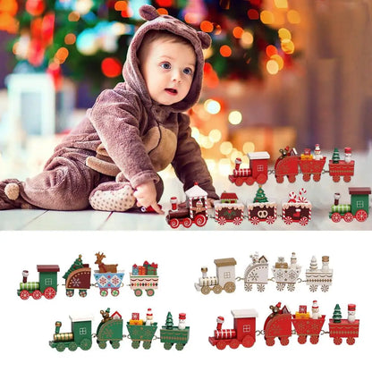 🚂Christmas Train Decoration – Plastic or Wooden Style (Choose Your Perfect Holiday Look!)