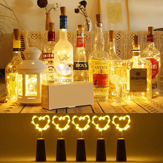 ✨Bar LED Wine Bottle Cork 2M String Lights Christmas Decoration ✨
