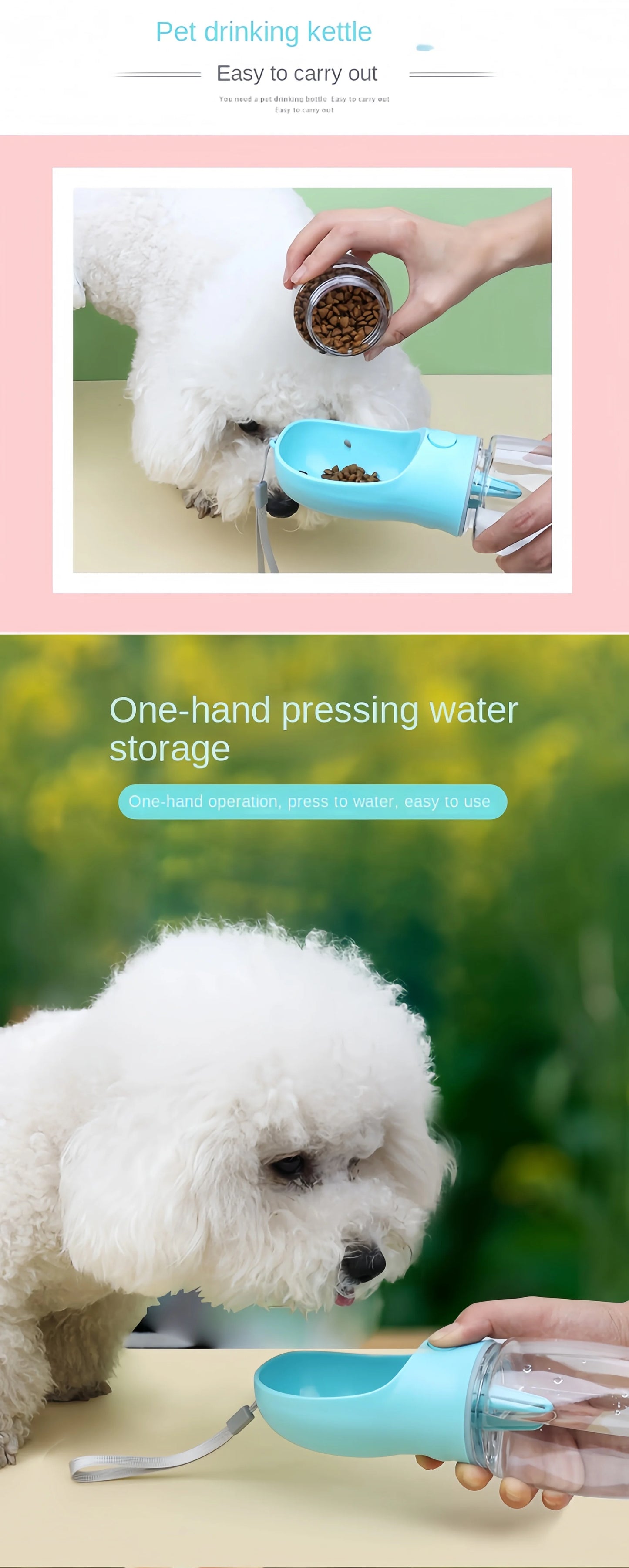 🐾 Portable Pet Water Bottle – Keep Your Pup Hydrated Anywhere