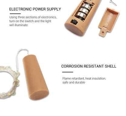 ✨Bar LED Wine Bottle Cork 2M String Lights Christmas Decoration ✨