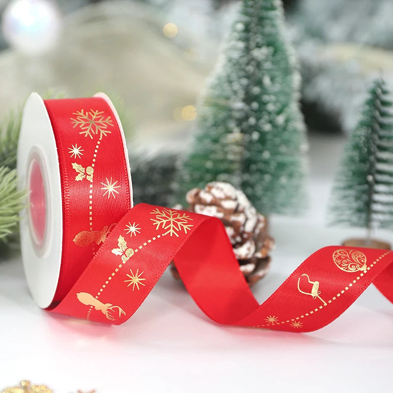 🎄5M Christmas Printed Ribbon – Add Magic to Every Gift &amp; Holiday Creation🎁