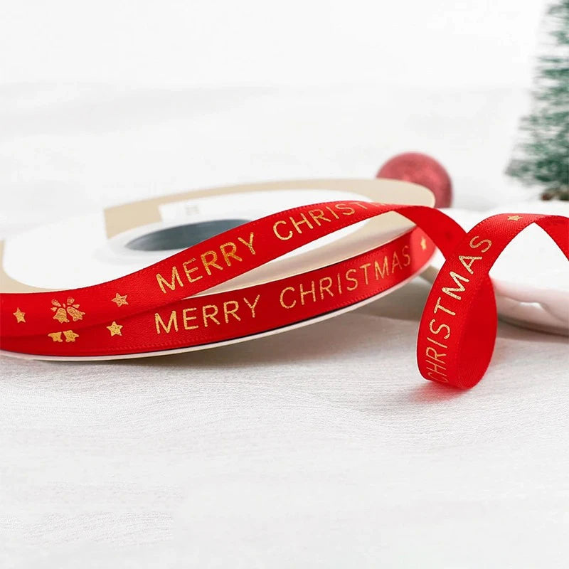 🎄5M Christmas Printed Ribbon – Add Magic to Every Gift &amp; Holiday Creation🎁