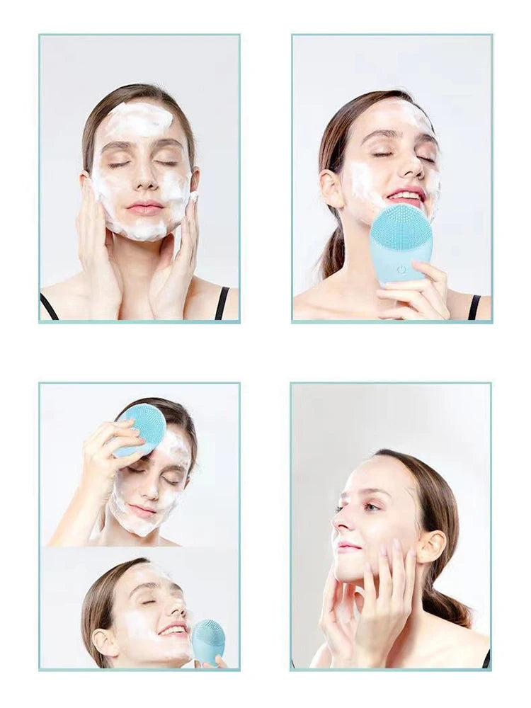 Electric Silicone Facial Cleansing Brush