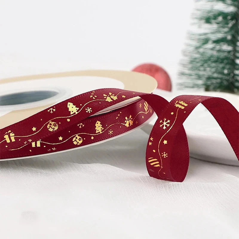 🎄5M Christmas Printed Ribbon – Add Magic to Every Gift &amp; Holiday Creation🎁