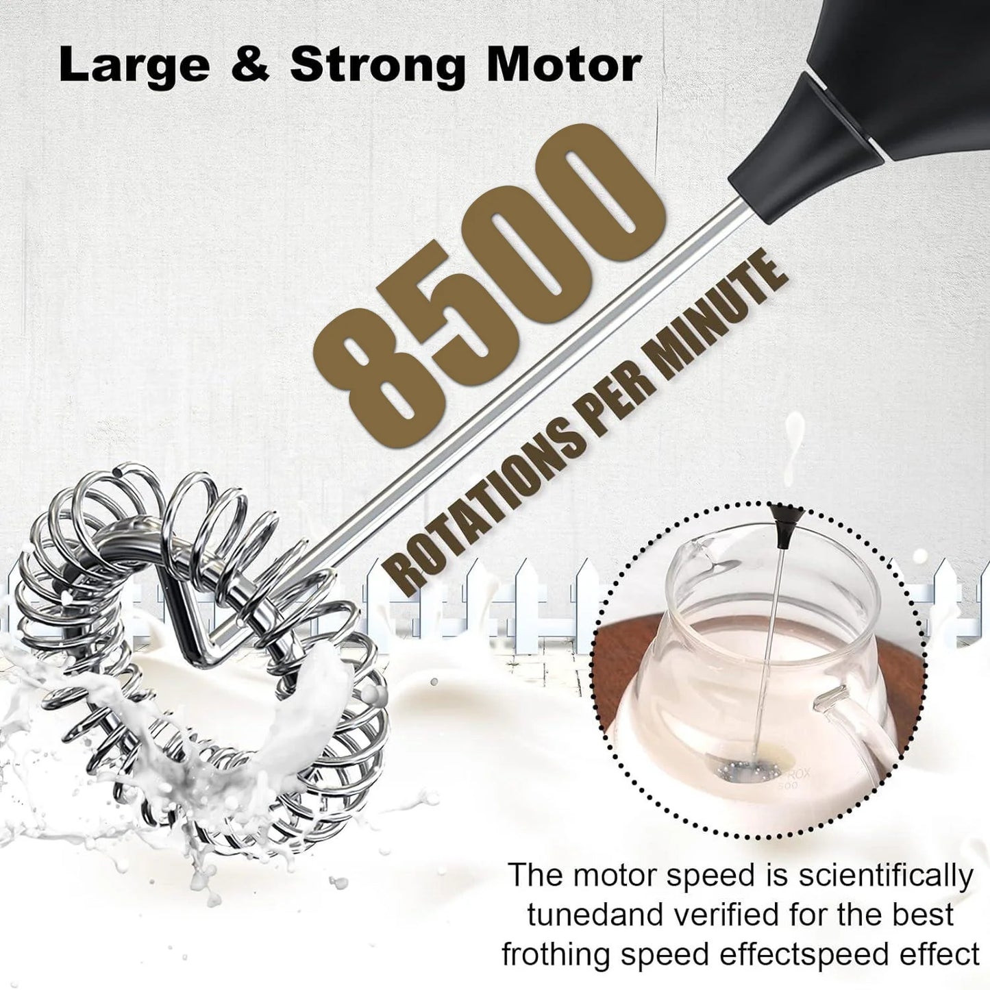 USB Rechargeable Mini Milk Frother – 3-Speed Electric Coffee "JuuJ"