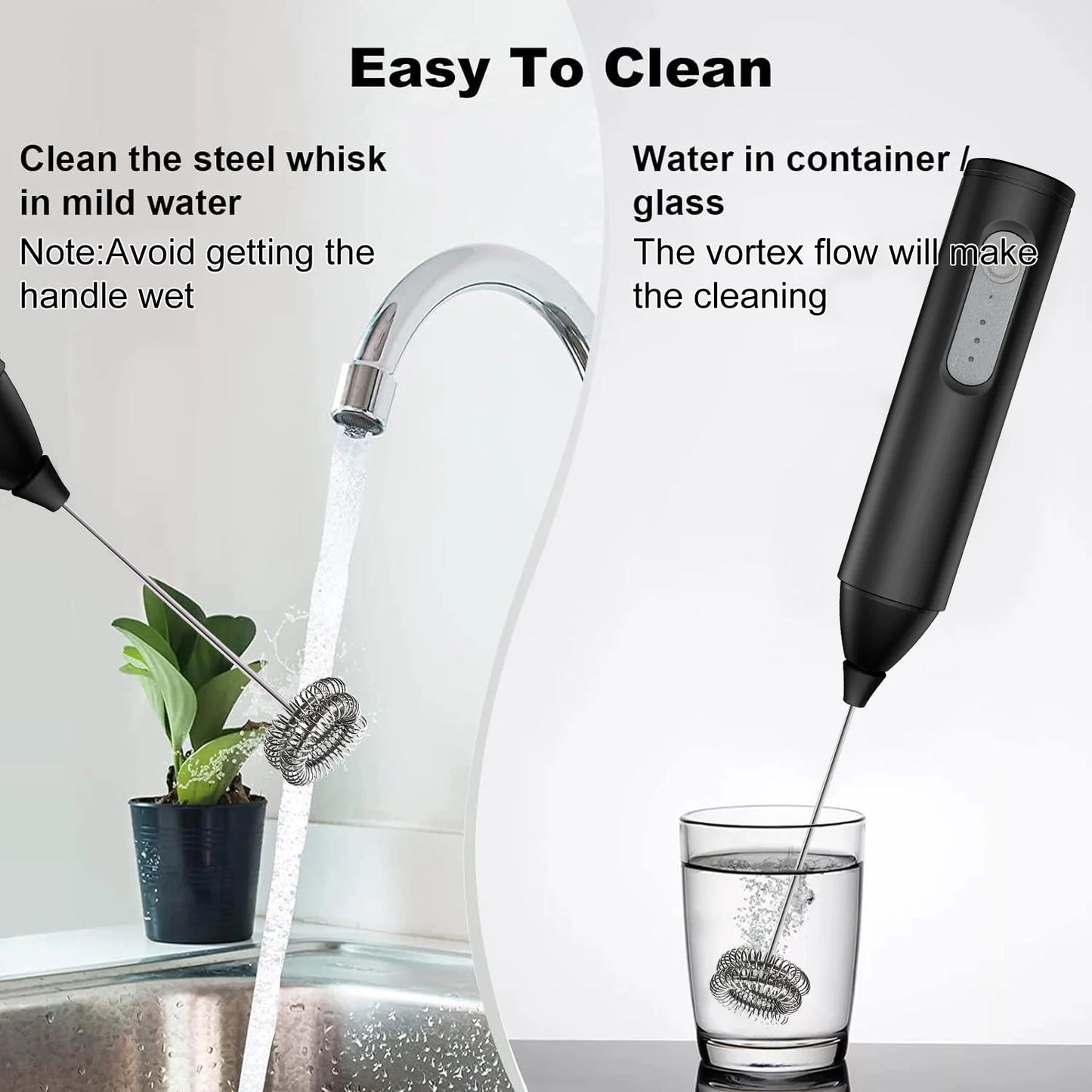 USB Rechargeable Mini Milk Frother – 3-Speed Electric Coffee "JuuJ"