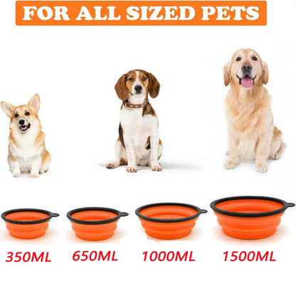 🐶Folding Portable Silicone Dog Feeder Bowl 🐱
