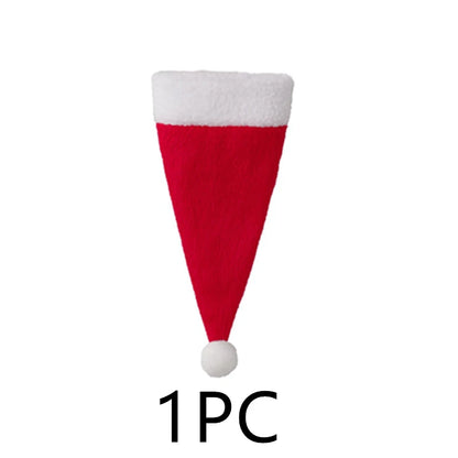 🎄10PC Tableware Holder bag Christmas hat🎅