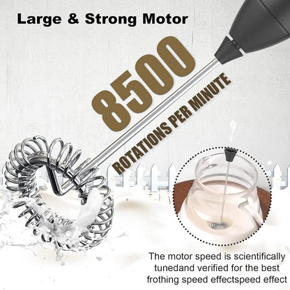 USB Rechargeable Mini Milk Frother – 3-Speed Electric Coffee "JuuJ"