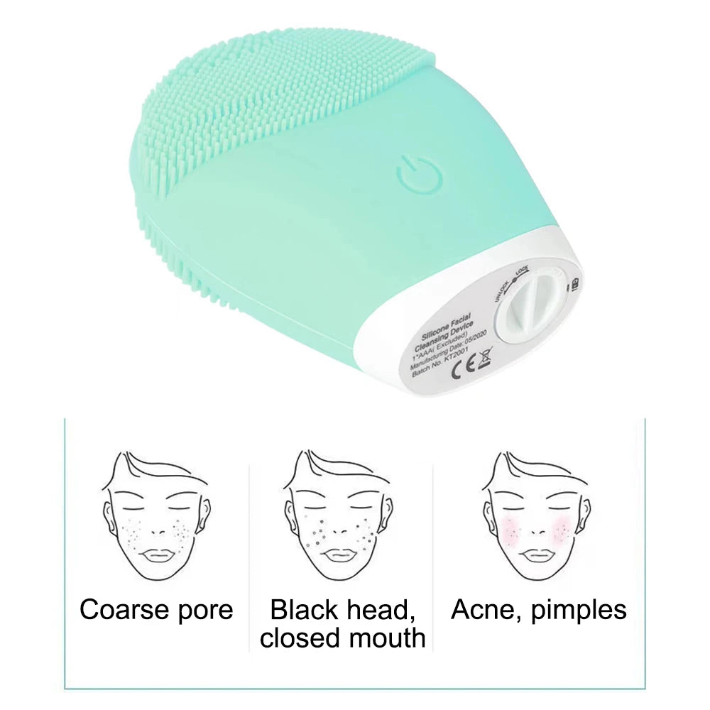 Electric Silicone Facial Cleansing Brush