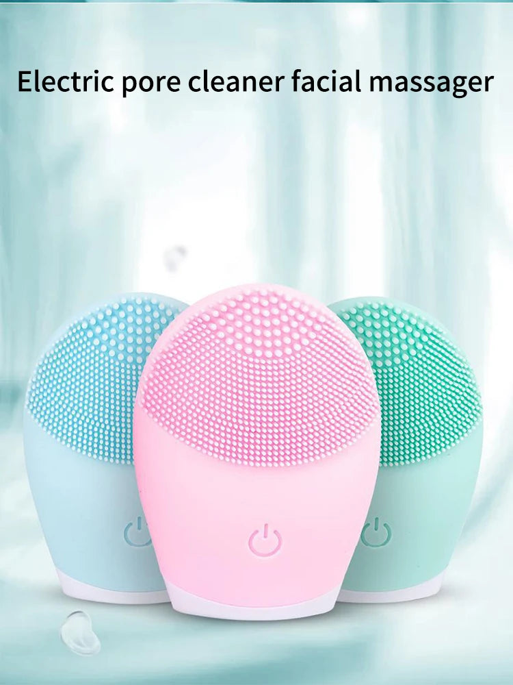 Electric Silicone Facial Cleansing Brush