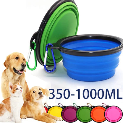 🐶Folding Portable Silicone Dog Feeder Bowl 🐱