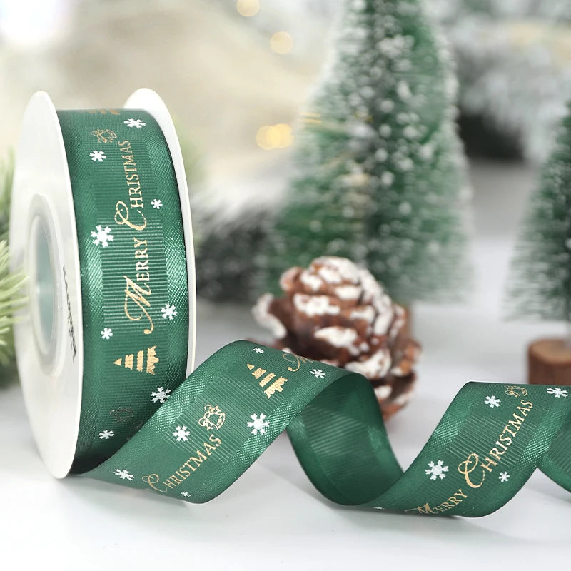 🎄5M Christmas Printed Ribbon – Add Magic to Every Gift &amp; Holiday Creation🎁