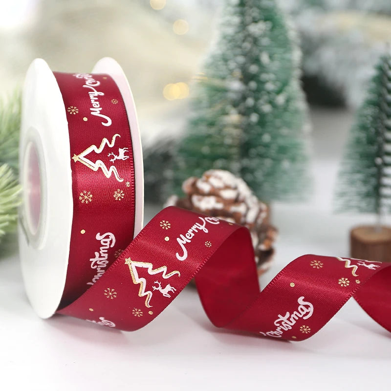 🎄5M Christmas Printed Ribbon – Add Magic to Every Gift &amp; Holiday Creation🎁