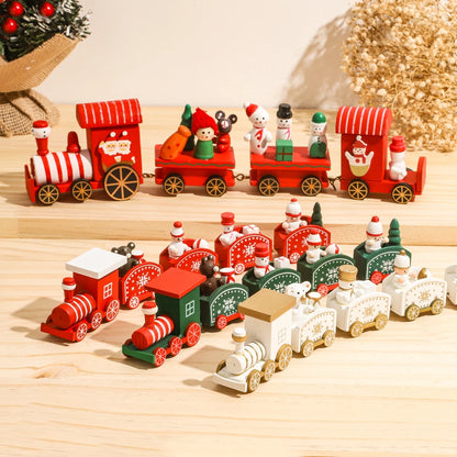 🚂Christmas Train Decoration – Plastic or Wooden Style (Choose Your Perfect Holiday Look!)