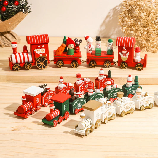 🚂Christmas Train Decoration – Plastic or Wooden Style (Choose Your Perfect Holiday Look!)