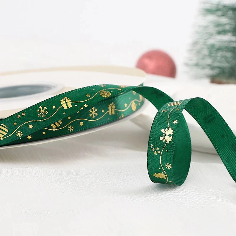 🎄5M Christmas Printed Ribbon – Add Magic to Every Gift &amp; Holiday Creation🎁