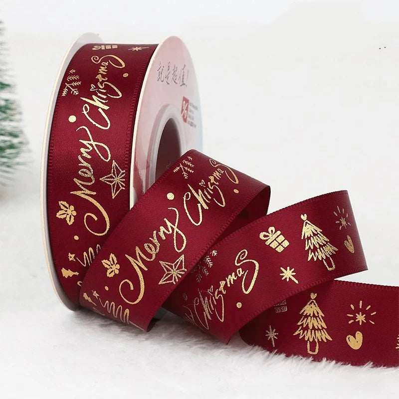 🎄5M Christmas Printed Ribbon – Add Magic to Every Gift &amp; Holiday Creation🎁