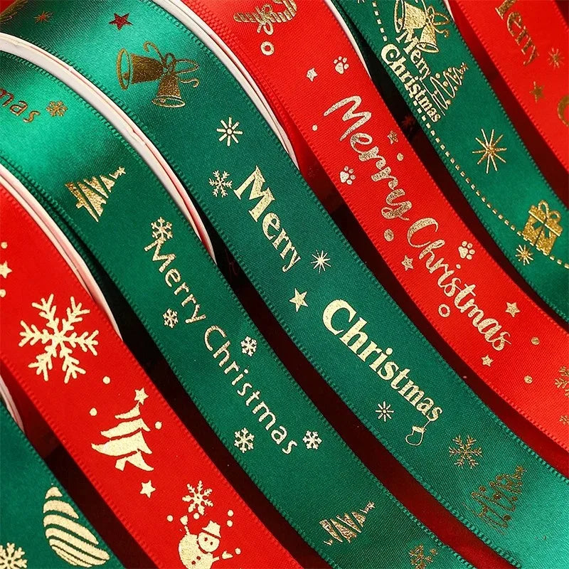 🎄5M Christmas Printed Ribbon – Add Magic to Every Gift &amp; Holiday Creation🎁