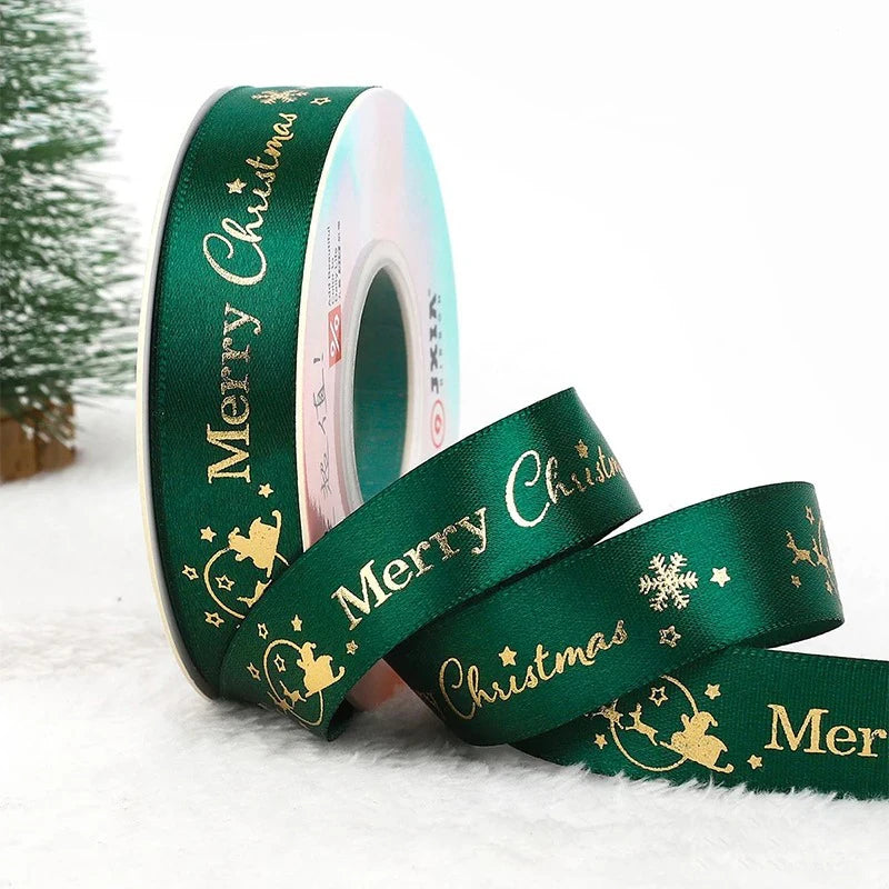 🎄5M Christmas Printed Ribbon – Add Magic to Every Gift &amp; Holiday Creation🎁