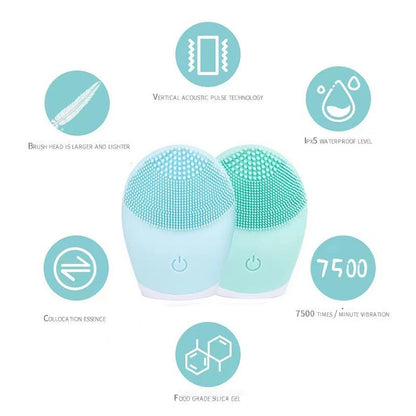 Electric Silicone Facial Cleansing Brush