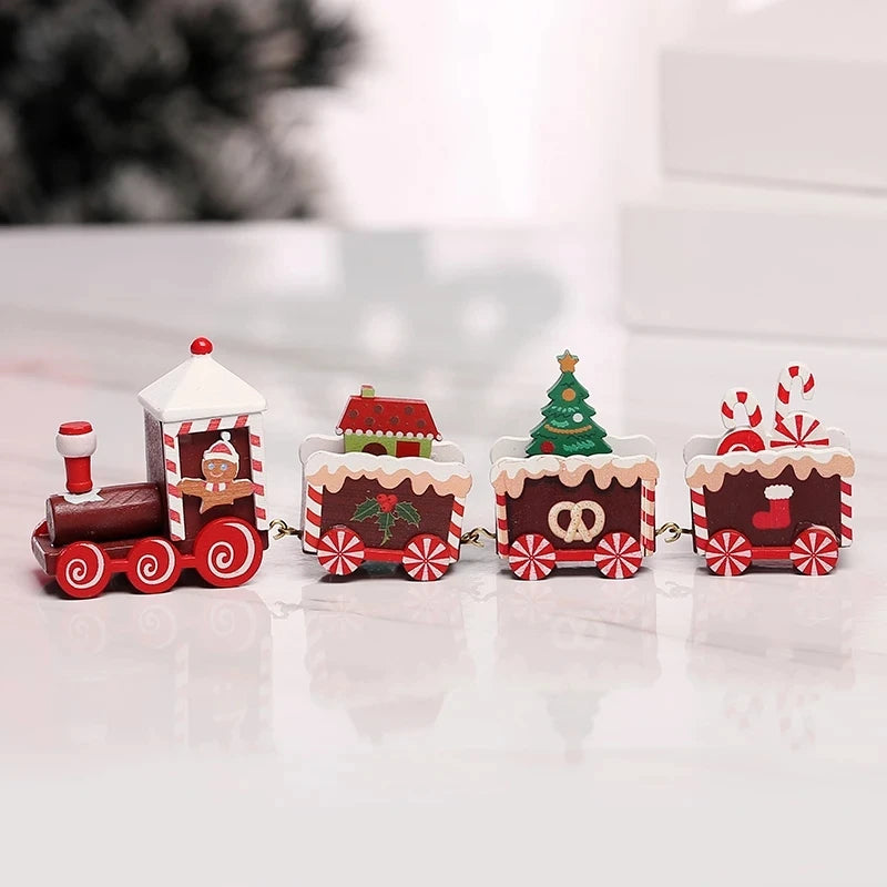 🚂Christmas Train Decoration – Plastic or Wooden Style (Choose Your Perfect Holiday Look!)