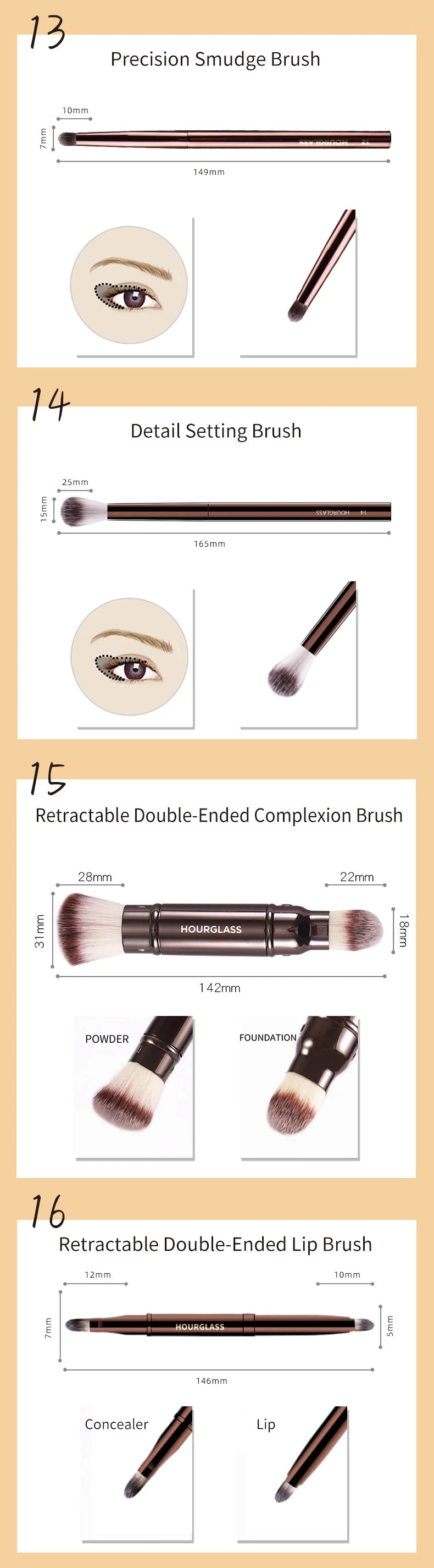 Hourglass Luxe All-in-One Makeup Brushes