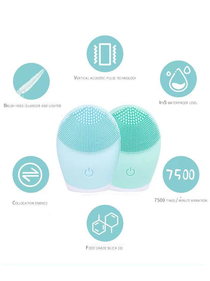 Electric Silicone Facial Cleansing Brush