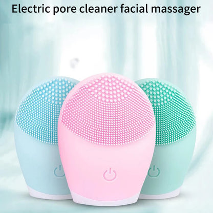 Electric Silicone Facial Cleansing Brush