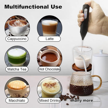 USB Rechargeable Mini Milk Frother – 3-Speed Electric Coffee "JuuJ"