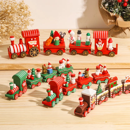 🚂Christmas Train Decoration – Plastic or Wooden Style (Choose Your Perfect Holiday Look!)
